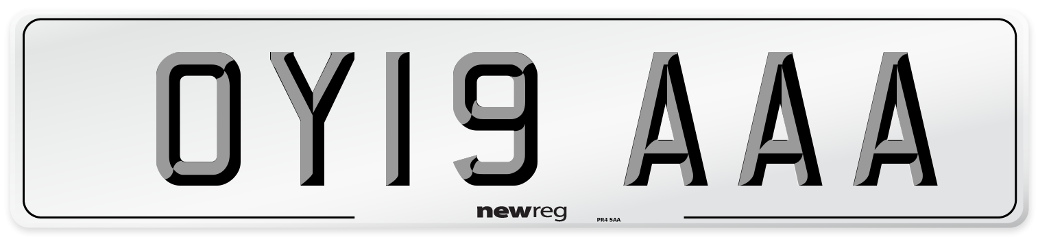 OY19 AAA Number Plate from New Reg